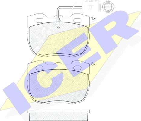 Icer 140839 - Тормозные колодки, дисковые, комплект unicars.by