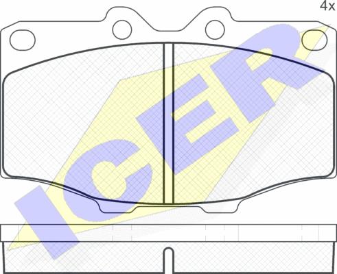 Icer 140352 - Тормозные колодки, дисковые, комплект unicars.by