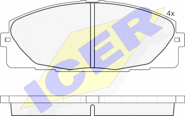 Icer 141931 - Тормозные колодки, дисковые, комплект unicars.by