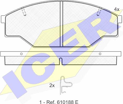 Icer 141009 - Тормозные колодки, дисковые, комплект unicars.by