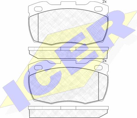 Icer 141089-071 - Тормозные колодки, дисковые, комплект unicars.by