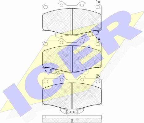 Icer 141025 - Тормозные колодки, дисковые, комплект unicars.by