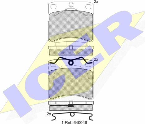 Icer 141168 - Тормозные колодки, дисковые, комплект unicars.by