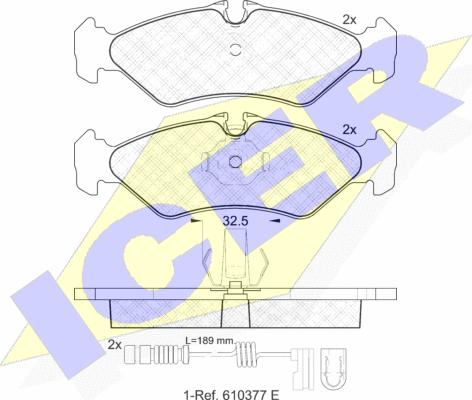 Icer 141102-203 - Тормозные колодки, дисковые, комплект unicars.by