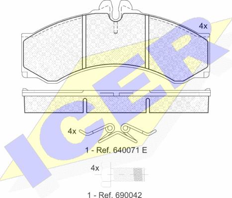 Icer 141126-204 - Тормозные колодки, дисковые, комплект unicars.by