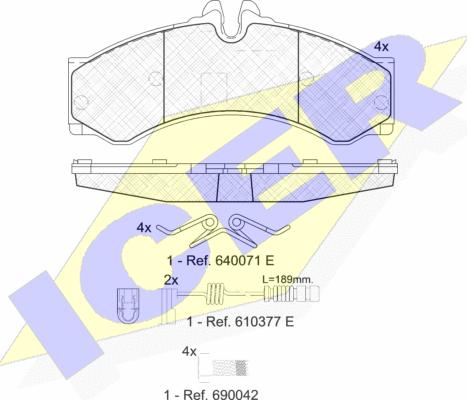 Icer 141126-203 - Тормозные колодки, дисковые, комплект unicars.by