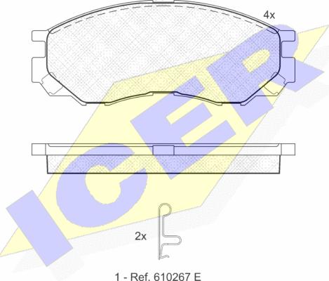 Icer 141234 - Тормозные колодки, дисковые, комплект unicars.by