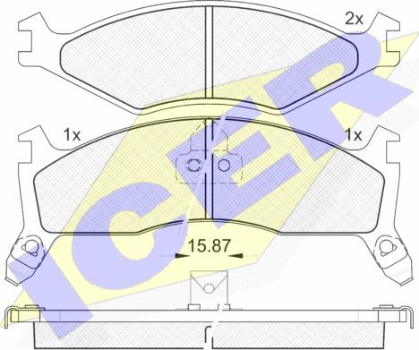 Icer 141270-205 - Тормозные колодки, дисковые, комплект unicars.by