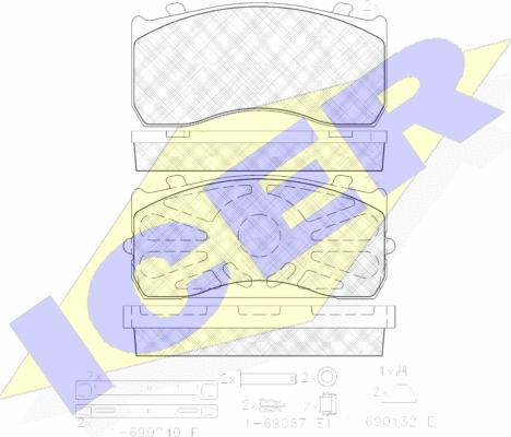 Icer 151404-202 - Тормозные колодки, дисковые, комплект unicars.by