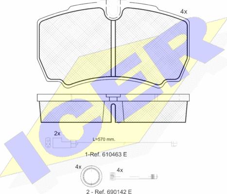 Icer 151640-229 - Тормозные колодки, дисковые, комплект unicars.by