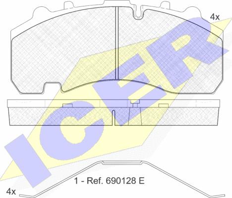 Icer 151630-072 - Тормозные колодки, дисковые, комплект unicars.by