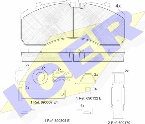 Icer 152091-073 - Тормозные колодки, дисковые, комплект unicars.by