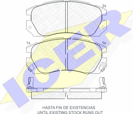 Icer 180999 - Тормозные колодки, дисковые, комплект unicars.by