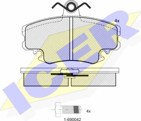 Icer 180993-204 - Тормозные колодки, дисковые, комплект unicars.by