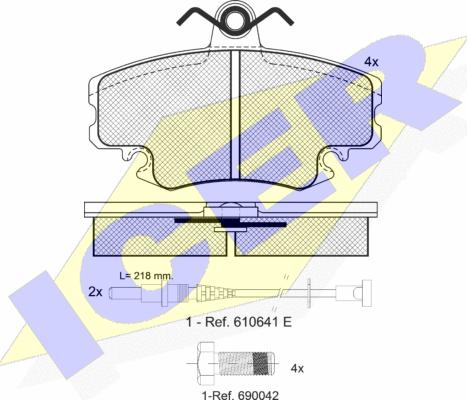 Icer 180993-700 - Тормозные колодки, дисковые, комплект unicars.by