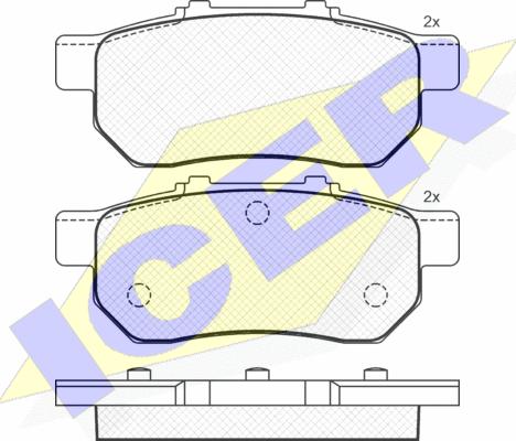 Icer 180960 - Тормозные колодки, дисковые, комплект unicars.by