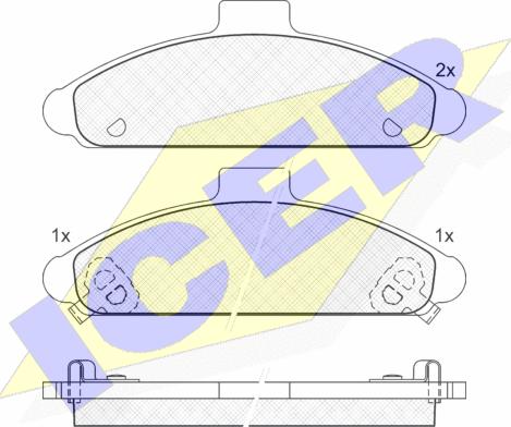 Icer 180963 - Тормозные колодки, дисковые, комплект unicars.by