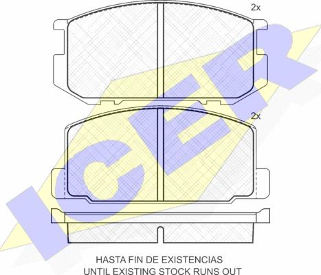 Icer 180463 - Тормозные колодки, дисковые, комплект unicars.by