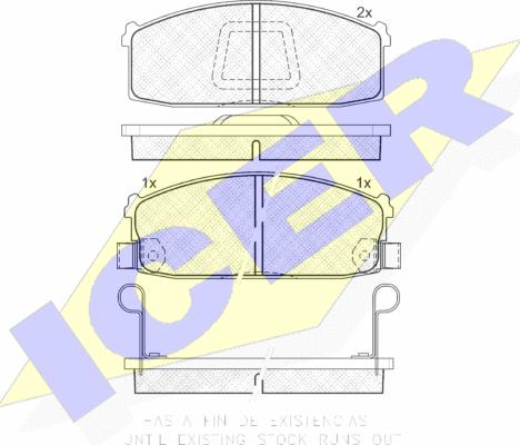 Icer 180525 - Тормозные колодки, дисковые, комплект unicars.by