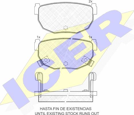 Icer 180646 - Тормозные колодки, дисковые, комплект unicars.by