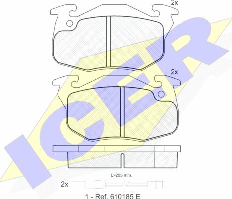 Icer 180633 - Тормозные колодки, дисковые, комплект unicars.by