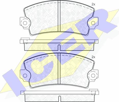 Icer 180052 - Тормозные колодки, дисковые, комплект unicars.by