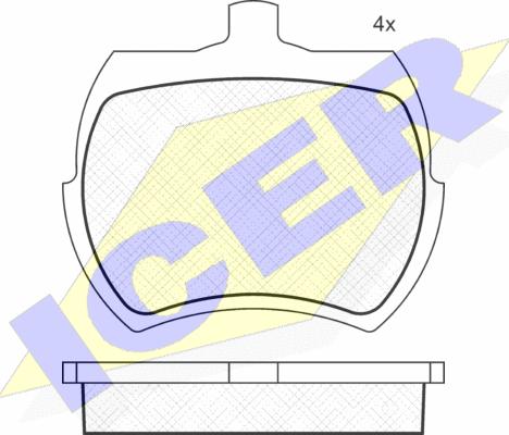 Icer 180002 - Тормозные колодки, дисковые, комплект unicars.by