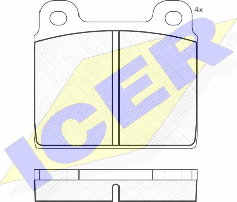 Icer 180020 - Тормозные колодки, дисковые, комплект unicars.by