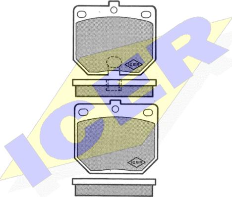 Icer 180190 - Тормозные колодки, дисковые, комплект unicars.by