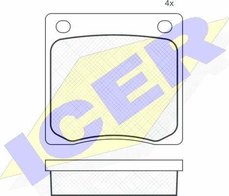 Icer 180113 - Тормозные колодки, дисковые, комплект unicars.by