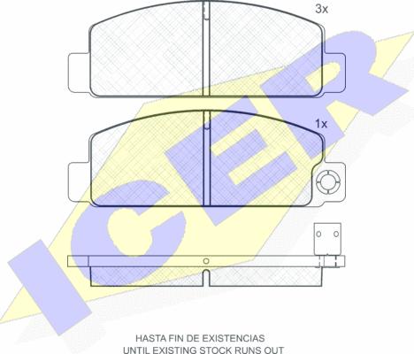 Icer 180369 - Тормозные колодки, дисковые, комплект unicars.by