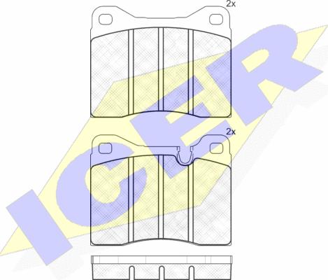 Icer 180304 - Тормозные колодки, дисковые, комплект unicars.by