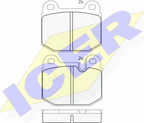 Icer 180307 - Тормозные колодки, дисковые, комплект unicars.by