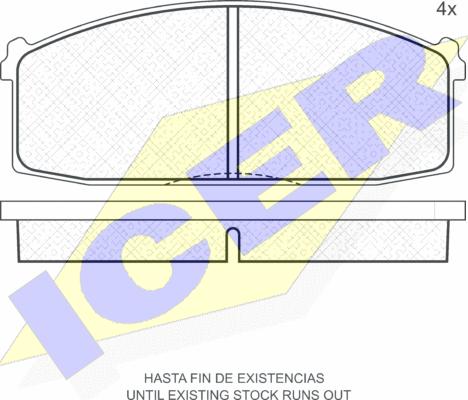 Icer 180317 - Тормозные колодки, дисковые, комплект unicars.by