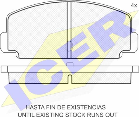 Icer 180247 - Тормозные колодки, дисковые, комплект unicars.by