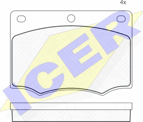 Icer 180259 - Тормозные колодки, дисковые, комплект unicars.by