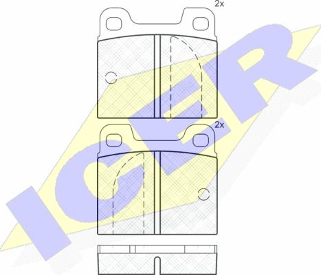 Icer 180200 - Тормозные колодки, дисковые, комплект unicars.by