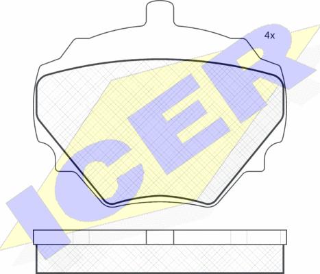 Icer 180231 - Тормозные колодки, дисковые, комплект unicars.by