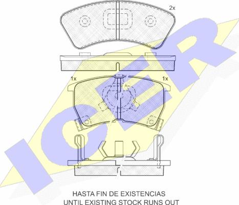 Icer 180748 - Тормозные колодки, дисковые, комплект unicars.by