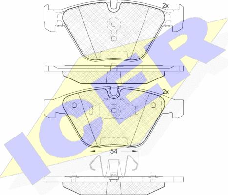 Icer 181940 - Тормозные колодки, дисковые, комплект unicars.by