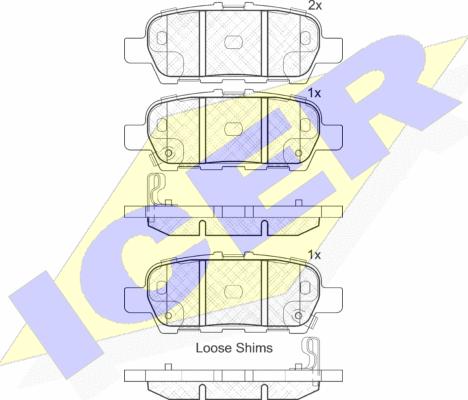 Icer 181901-203 - Тормозные колодки, дисковые, комплект unicars.by