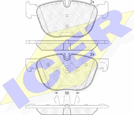 Icer 181919 - Тормозные колодки, дисковые, комплект unicars.by