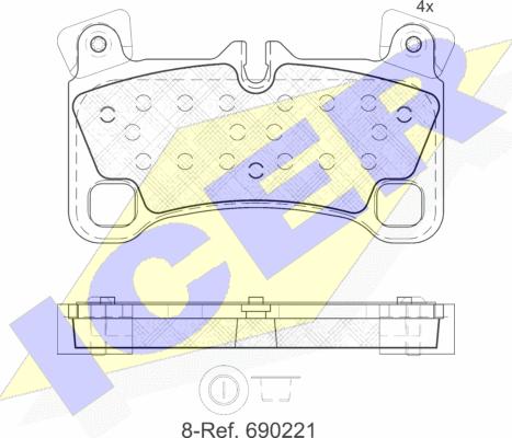 Icer 181922 - Тормозные колодки, дисковые, комплект unicars.by