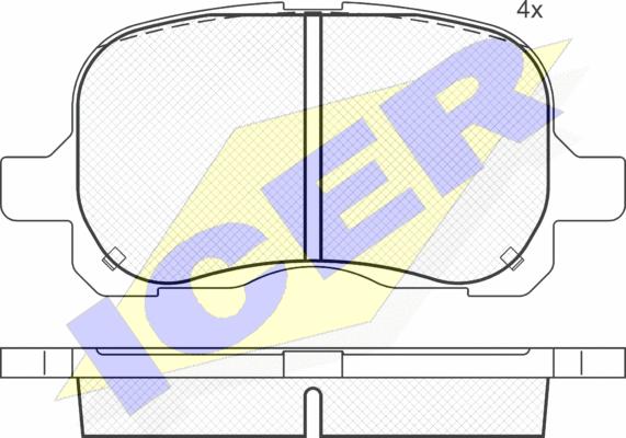 Icer 181408 - Тормозные колодки, дисковые, комплект unicars.by