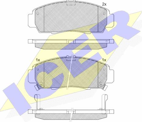 Icer 181543-203 - Тормозные колодки, дисковые, комплект unicars.by