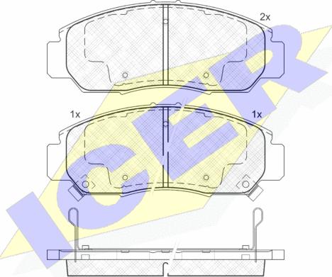 Icer 181543 - Тормозные колодки, дисковые, комплект unicars.by