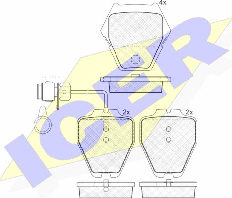 Icer 181565 - Тормозные колодки, дисковые, комплект unicars.by