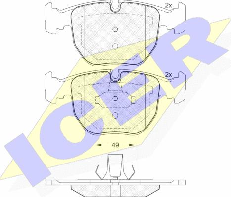 Icer 181530 - Тормозные колодки, дисковые, комплект unicars.by