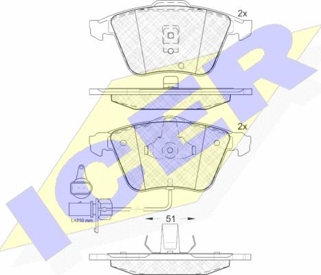 Icer 181531 - Тормозные колодки, дисковые, комплект unicars.by