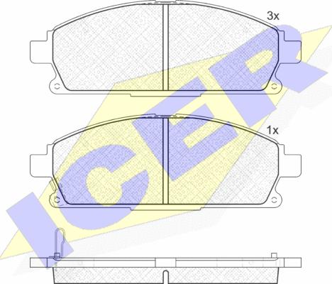 Icer 181521-200 - Тормозные колодки, дисковые, комплект unicars.by